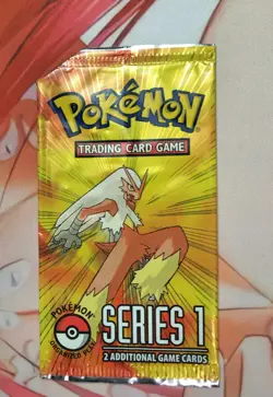 EMPTY - Pokemon - Pop Series 1 - Blaziken Pack Wrapper - Image 1