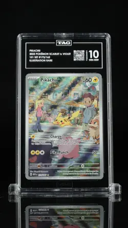 Pikachu Pokemon Scarlet & Violet 151 Set #173/165 Illustration Rare TAG 10 - Image 1