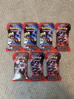 Pokemon TCG: Lot of 7 Sealed Destined Rivals Sleeved Booster Packs - Image 1