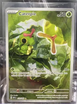Pokemon Caterpie Illustration Rare Holo 172/165 SV: Scarlet & Violet 151 English - Image 1