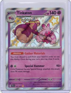 Tinkaton 167/091 Pokemon Paldean Fates SV Shiny Pokemon - Image 1