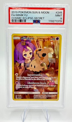 2019 Pokemon Cosmic Eclipse Mimikyu #245 | SECRET RARE | FULL ART | PSA 9 MINT - Image 1