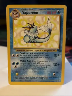 Pokemon TCG Vaporeon Jungle 28/64 Non-holo LP - Image 1
