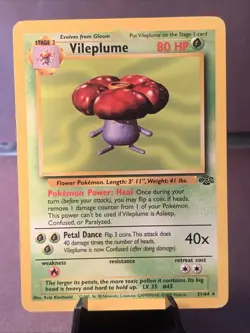 Pokemon TCG Vileplume #31/64 Non Holo Rare Jungle Set WOTC VTG 1999 NM/LP - Image 1