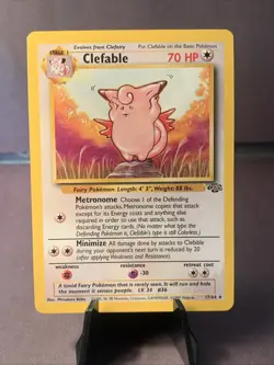 Pokemon TCG Clefable #17/64 Jungle Set Unlimited Non Holo Rare 1999 WOTC VTG NM - Image 1