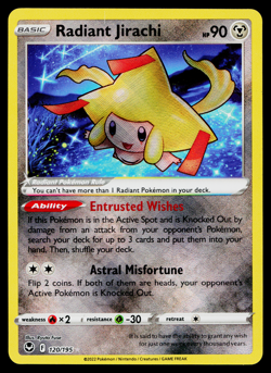 RADIANT JIRACHI 120/195 SILVER TEMPEST POKEMON TCG - Image 1