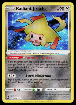 RADIANT JIRACHI 120/195 SILVER TEMPEST POKEMON TCG - Image 1