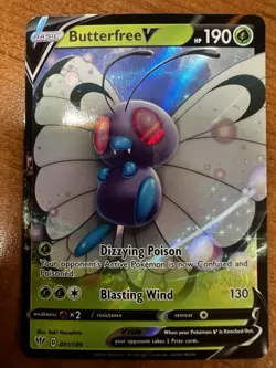 Pokemon SWSH03: Darkness Ablaze #001/189 Butterfree V Near Mint or Better - Image 1
