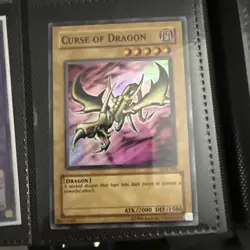Yugioh Curse Of Dragon LOB-066 Super Rare LP - Image 1