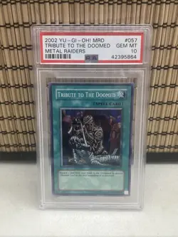 Tribute To The Doomed 2002 Yu-Gi-Oh! Metal Raiders MRD-057 PSA 10 Gem Mint - Image 1