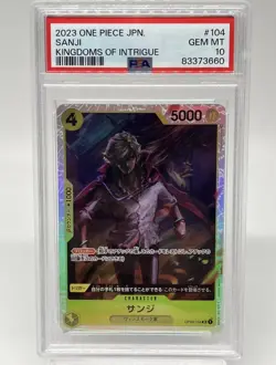 Sanji OP04-104 Japanese PSA 10 2023 One Piece Kingdoms of Intrigue JPN - Image 1