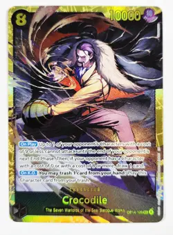 Crocodile - OP14-120 - The Azure Sea's Seven (OP14) (SEC) Rare SP GOLD FOIL ! - Image 1