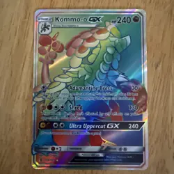 Kommo-o gx 159/145 Guardians Rising Secret Rare Rainbow Holo 2017 Pokemon Card - Image 1