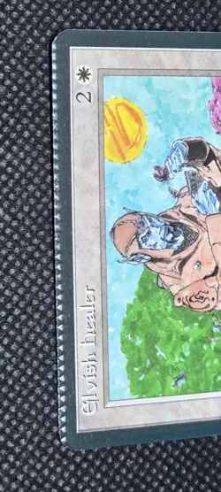 Magic The Gathering Elvish Healer Ice Age Crimp Error common card MTG - Image 1