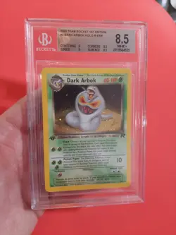 Dark Arbok Team Rocket Holo Pokemon Card First Edition 2/82 Graded Mint TCG 2000 - Image 2