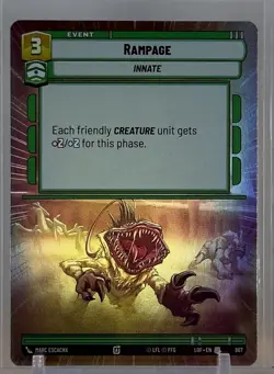 Star Wars Unlimited LotF Hyperspace Foil Card LOF867 Rampage - Image 1