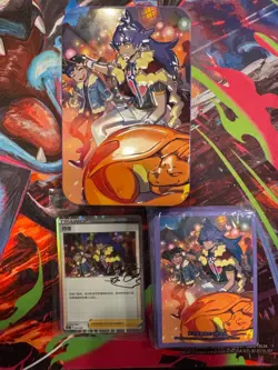Pokemon TCG Chinese Leon Chinese Deck Box, Card Sleeves, And Sealed Promo NM - Image 1