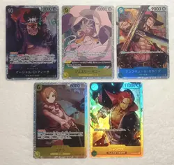 Lot of 5 Japanese ONE PIECE Cardgame Super Rare Card Set TCG - Image 1