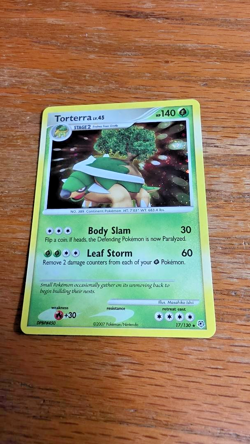 Pokemon TCG Torterra Holo Rare Card 17/130 Diamond and Pearl Base Set - Image 1