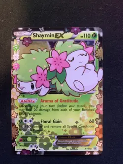 Pokemon TCG Shaymin EX XY148 Holo Black Star Promo Card LP - Image 1