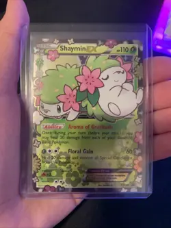 Pokemon TCG Shaymin EX XY148 Holo Black Star Promo Card LP - Image 3