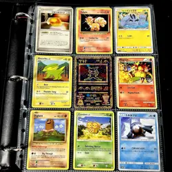 Pokemon Vintage Cards (METAL CUSTOM MEW) Binder Pages Lot - Image 1