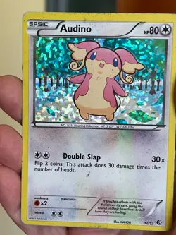 POKEMON AUDINO 12/12 PROMO 2011 MCDONALD'S HOLOFOIL MP/HP CARD - Image 1
