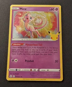 Pokemon TCG Mew Celebrations Holo Rare Card 011/025 Near Mint - Image 1
