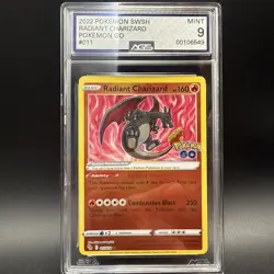 2022 Pokemon TCG Radiant Charizard Holo Rare Card Pokemon Go 011/078 - Image 1