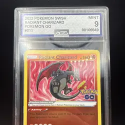 2022 Pokemon TCG Radiant Charizard Holo Rare Card Pokemon Go 011/078 - Image 3