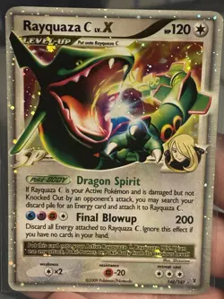 Pokemon TCG Rayquaza C LV X Holo Ultra Rare Card 146/147 Supreme Victors - Image 1