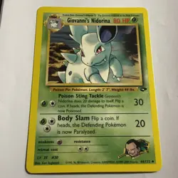 Pokemon TCG Card Gym Challenge 1ST EDITION Giovanni's Nidorina 44/132 Regular - Image 1