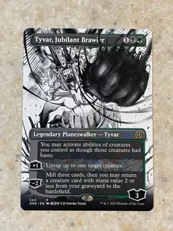 MTG NM Tyvar, Jubilant Brawler Borderless [Phyrexia: All Will Be One] - Image 1