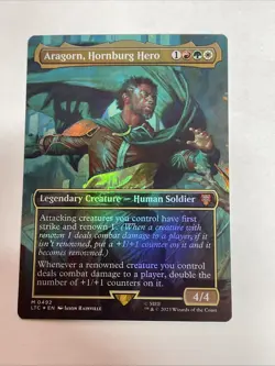 Aragorn, Hornburg Hero (Borderless) Commander: the Lord of the Rings: #492 M - Image 1