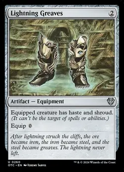 1x Lightning Greaves NM Eng MTG - Commander Outlaws of Thunder Junction - Image 1