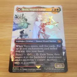 1x Terra, Magical Adept - Borderless Art Foil - 0323 Amano Final Fantasy, MTG NM - Image 1
