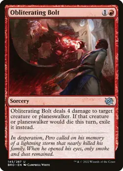 1x Obliterating Bolt - Foil NM Eng MTG - The Brothers' War - Image 1