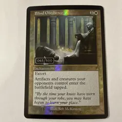 Blind Obedience (Retro Frame) Foil (Serial Number) - Serialized 065/500 RVR NM - Image 1