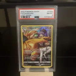 2022 POKEMON SWORD & SHIELD LOST ORIGIN #TG03 FULL ART/CHARIZARD PSA 8 - Image 1