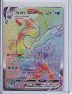 Pokemon TCG Kyurem VMAX 197/196 Lost Origin Rainbow Secret Rare NM Condition - Image 1