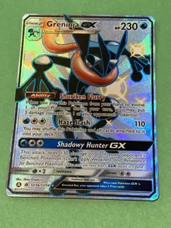 2019 Pokemon Sun & Moon Hidden Fates Greninja #SV56/SV94 Holo GX - Image 1