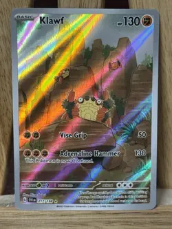 Klawf #217/198 Illustration Rare IR Pokemon TCG Scarlet Violet Base NEAR MINT NM - Image 1