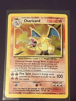 Charizard 004/102 - 1999 Pokemon Base Set - Wizards of the Coast TCG LP/MP - Image 1
