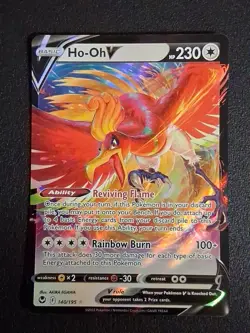 Pokemon Ho-Oh V 140/195 Silver Tempest Ultra Rare Full Art Holo 230HP - Image 1