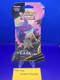 SEALED Pokemon TCG TEAM UP Sleeved Booster Pack Rare Gengar Art - Image 1