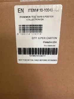 POKEMON SV10.5 POSTER COLLECTION BLACK BOLT WHITE FLARE SEALED CASE 6 BOXES - Image 1