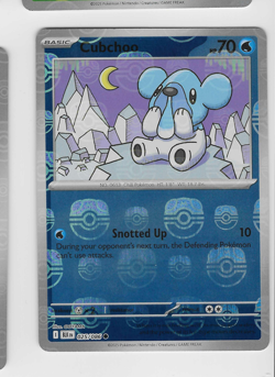 POKEMON Cubchoo [Master Ball] #25 Pokemon Black Bolt NM RAW - Image 1