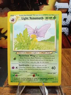 2000 Pokemon Neo Destiny Light Venomoth #53 Extremely LP - Image 1