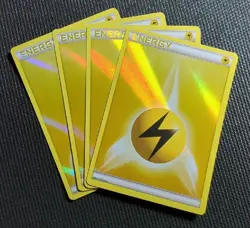 4x Lightning Energy Reverse Holo Foil 2013 - Pokemon Battle Deck Exclusive Mint - Image 1