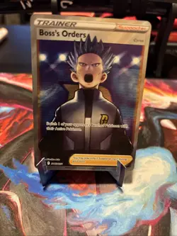 Pokemon TCG Boss's Orders Trainer SWSH251 Full Art Holo Black Star Promo NM+ - Image 1